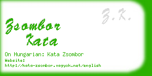 zsombor kata business card